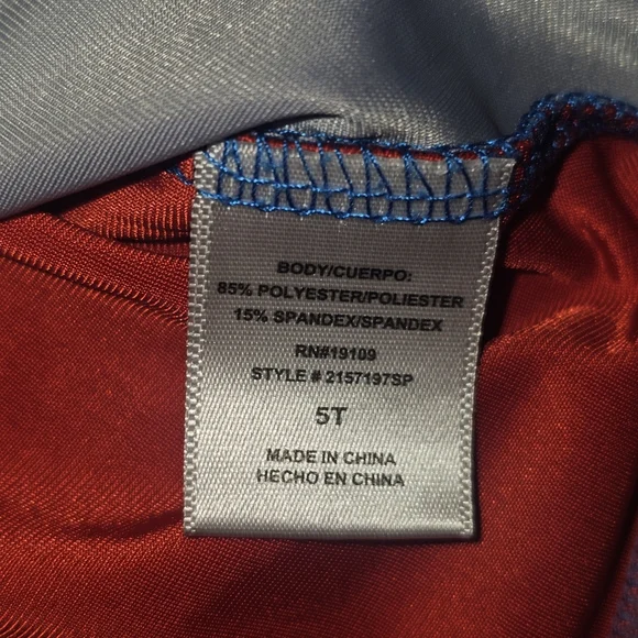 Spiderman Kids Swim Rashguard - Blue and Red - Picture 7 of 8